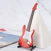 Miniature Red Electric Guitar Model Musical Instrument Crafts Ornament Gift