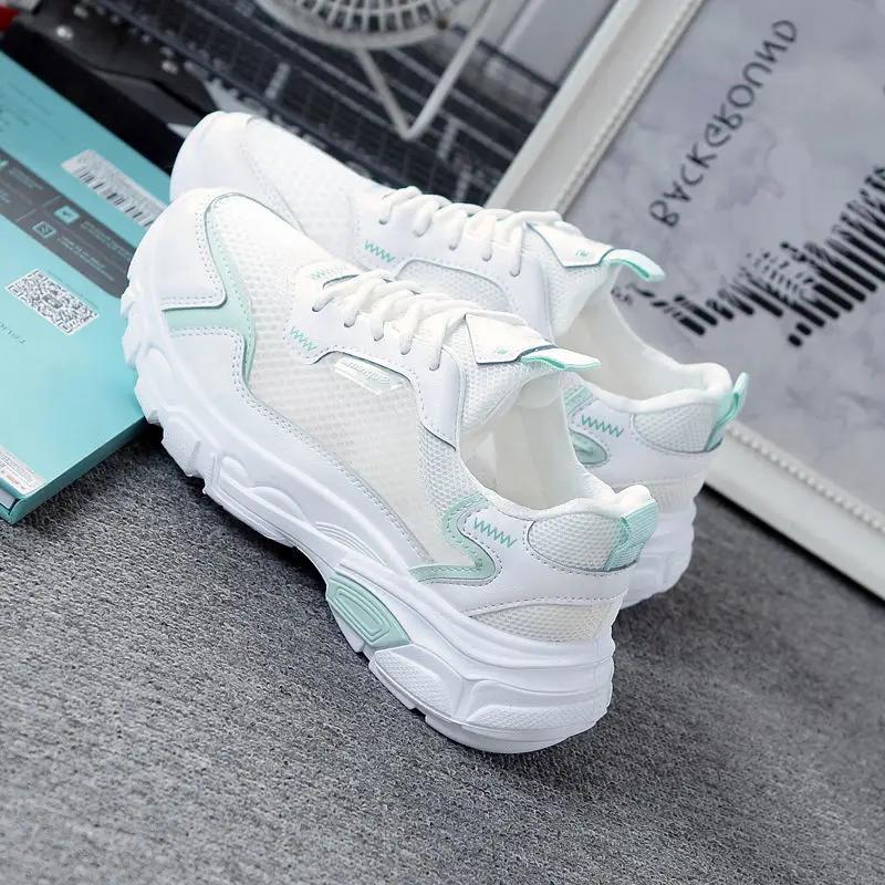 

Comemore Sneakers Woman Summer 2025 Women s Breathable New Student Mesh White Women Sports Shoes Platform Sneaker Female Tennis 35 синий