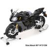 1:6 Scale Alloy Diecast R1M Motorcycles Toys Models Cars Rubber Tires Vehicles Light Sound Miniature Motorcycle Birthday Gifts