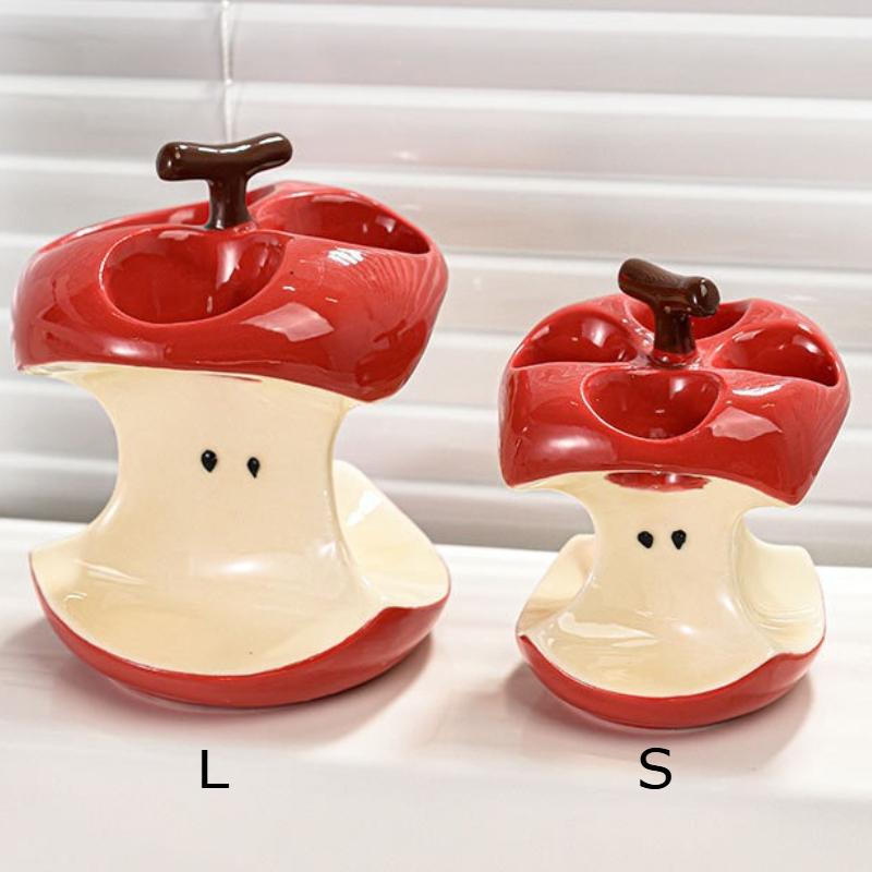 Creative Storage Rack Bracket Toothbrush Holder High Aesthetic Apple Electric , Ceramic Base, Bathroom Toothpaste, Toiletries