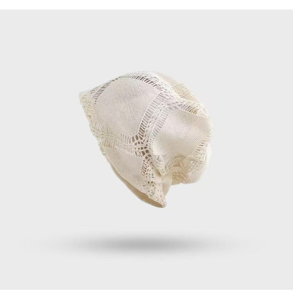 

Thin Knitted Knitted Beanie Literary Design Trendy Headwear Knitted Hat Daily Wear