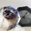 1pc Floral Cat Portrait Umbrella with Plastic Handle,Suitable for All Seasons Home Travel Outdoor UmbrellaDD415