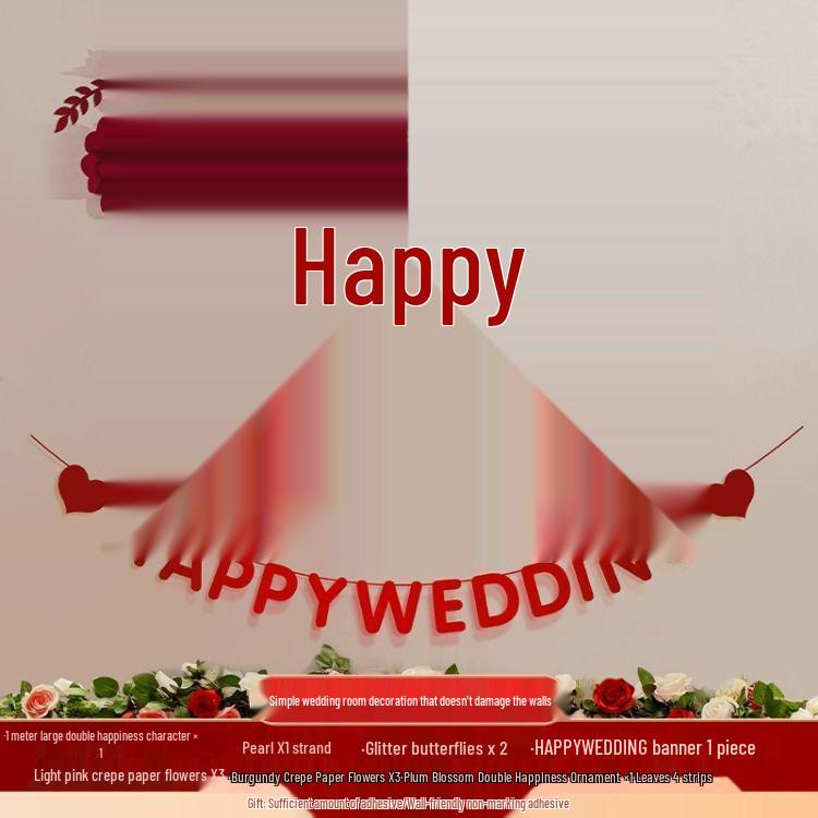 Doppeltes Glück Hochzeitszimmer Deko Set: Wandtattoos für das Schlafzimmer eines Ehepaares