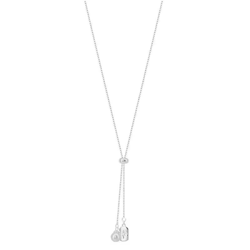 VENTFILLE S925 Sterling Silver Necklaces For Women Simple Chain Fashion Minimalist Pendant Necklaces Adjustbale Necklace Gift