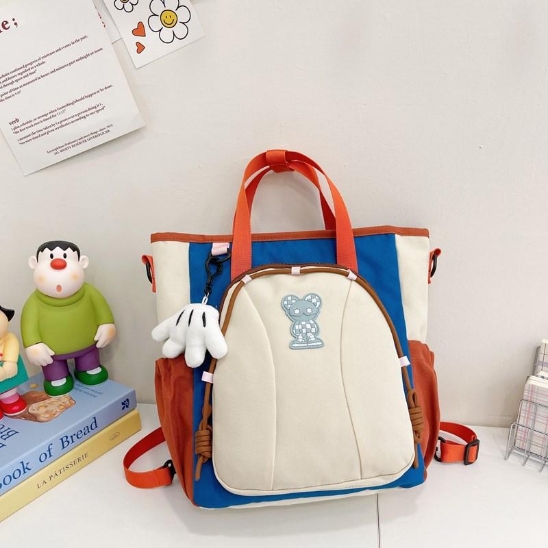 

Школьный рюкзак новый многофункциональный однолямочный рюкзак родитель-ребенок большой вместимости рюкзак сумка для репетитора студента универсальный для поездок на работу косой оранжевый