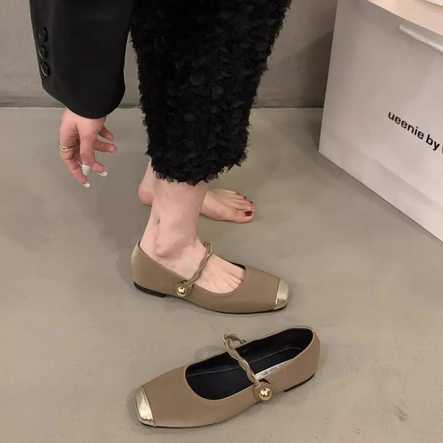 

Офисные женские туфли-лодочки на квадратном каблуке, элегантные женские туфли на низком каблуке, обувь класса люкс, весна со скидкой по акции 40