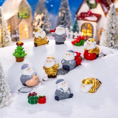 Mikro-Landschaft Cartoon Weihnachtsmann Schlitten Dekorative Accessoires Mini-Ornamente
