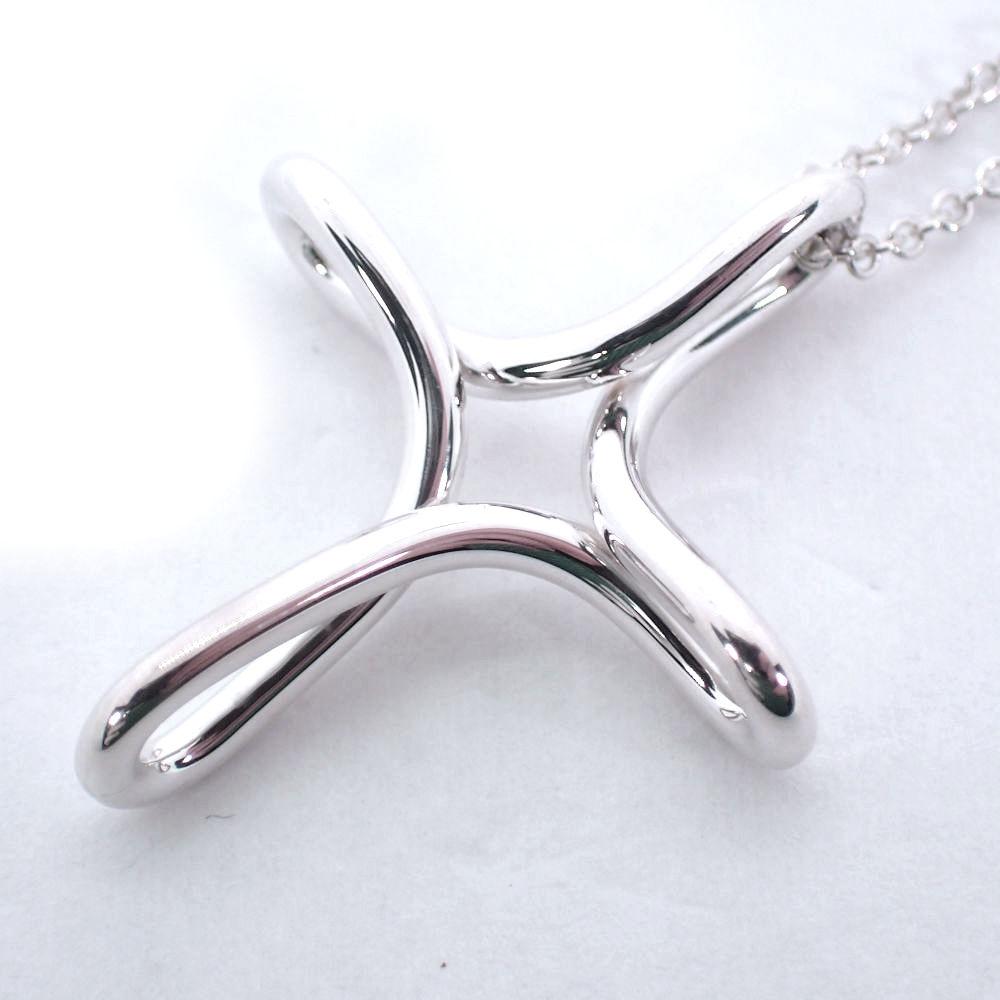 [Used] TIFFANY 925 Open Cross Infinity Pendant/g539-28