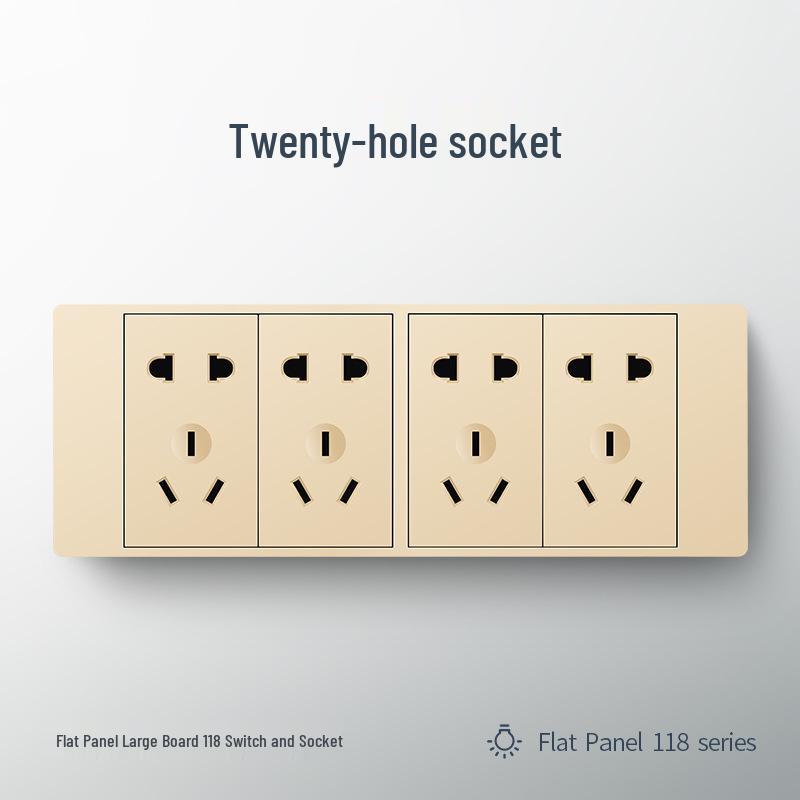 International Electric 118 Type Concealed Multi-Hole Panel: 16A, 6-Hole, 9-Hole, 12-Hole Switch and Socket.