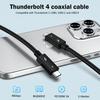 100w coaxial cable Thunderbolt 4 Type C Egpu Cable 2m Thunderbolt3 Data Transfer USB 4 Cable 8K 60HZ for Macbook LG Dell
