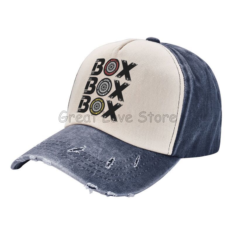 Box Box Box F1 Tyre Compound V2 Baseball Cap Formula 1 Snapback Caps Vintage Washed Cotton Cap Summer Retro Sun Visor Cap