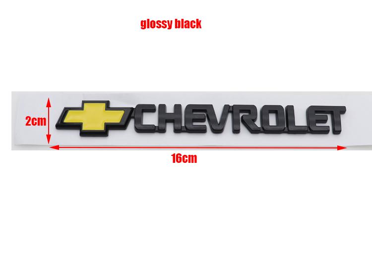 1pcs ABS Chevrolet Car Rear Letter Fender side Rear Bumper tail door trunk sticker car rear Emblem sticker styling Accessories