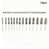 6/8/10/12/14Pcs 8-19Mm Stainless Steel Pipe Cleaning Brush 1/4 Hexagonal Wire Brush For Electric Drill Cleaning Tool
