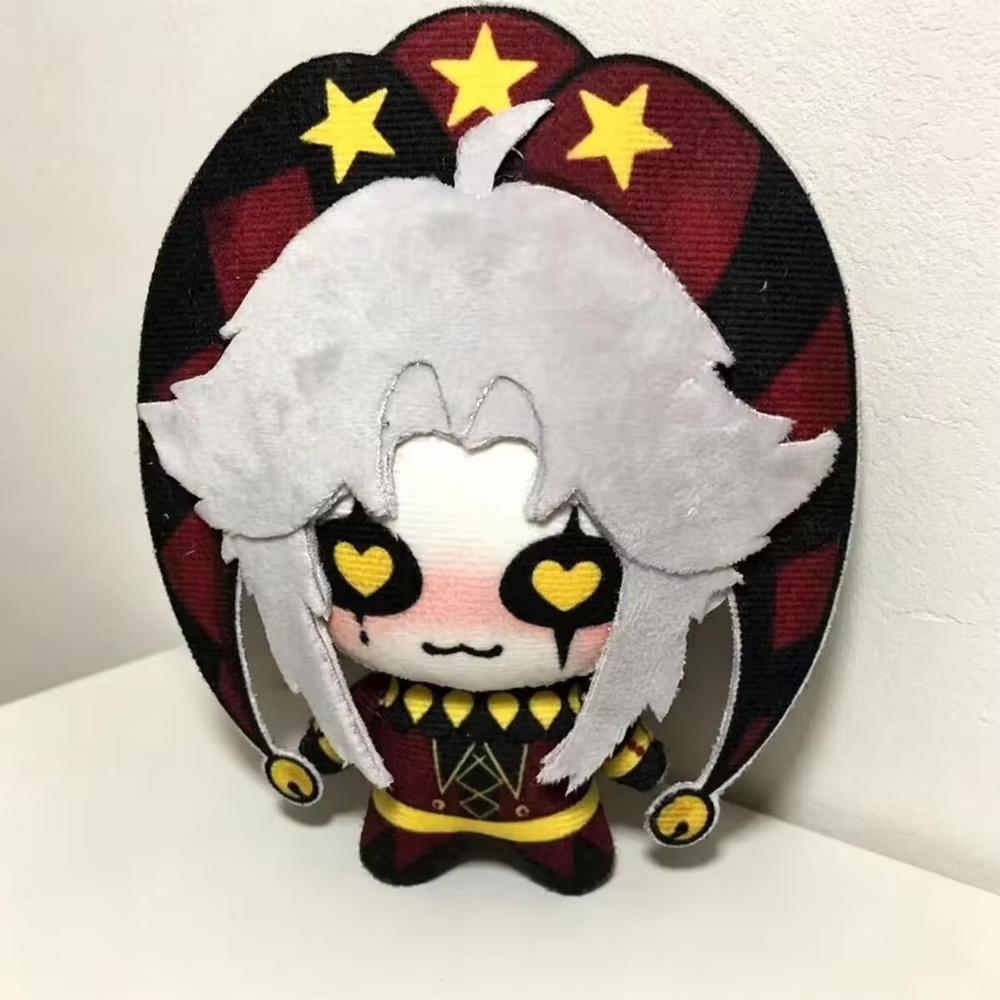 Nieuwste Oog Hart Pierrot Pluche Pop Hanger 10Cm Print Rugzak Pierrot Clown Freak Circus Knuffel Verzamelen Pop Cadeau 10cm gray