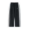 Nodeu Side Line Wide Nylon Pants (Black)