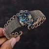 Copper Multi Turquoise Cuff Bracelet Copper Wire Wrapped Gemstone Bangle Adjustable Cuff Bracelet Copper Jewelry For Gift Handmade Jewelry