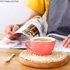 250ml Coffee Cup and Saucer Solid Color Ceramic Mug Milk Tea Cups Afternoon Tea Cup Milk Mugs Water Cups Tea Mug Coffee Mugs