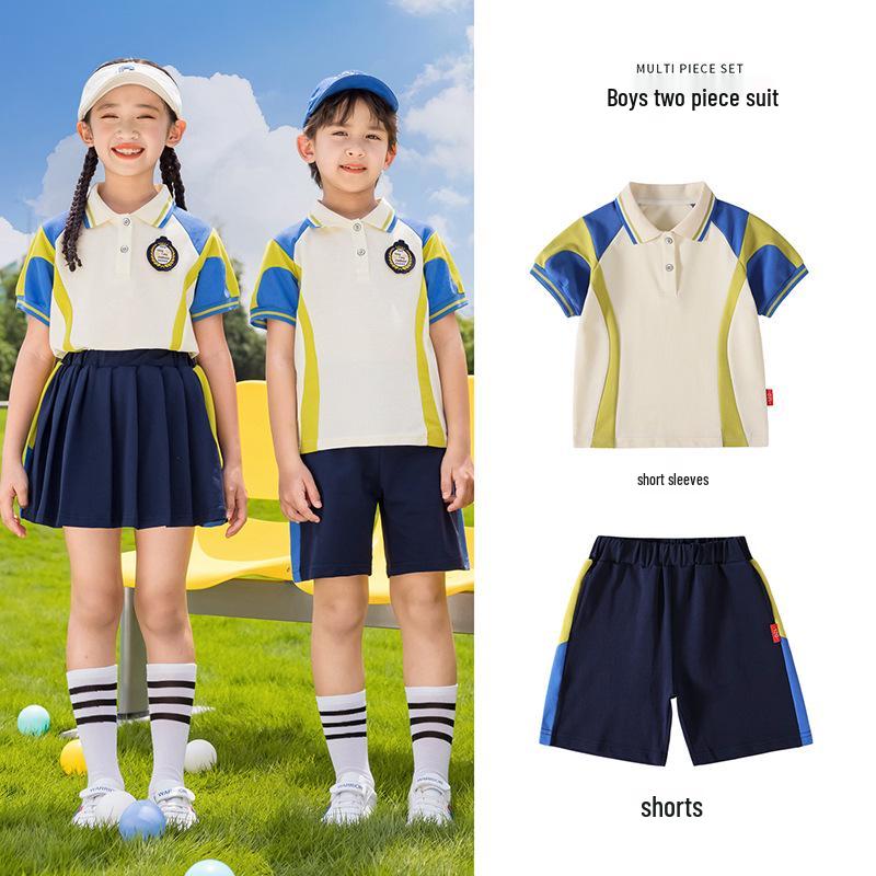 Spring/Autumn Kindergarten and Primary School Sports Uniform 3-Piece Set for Boys and Girls