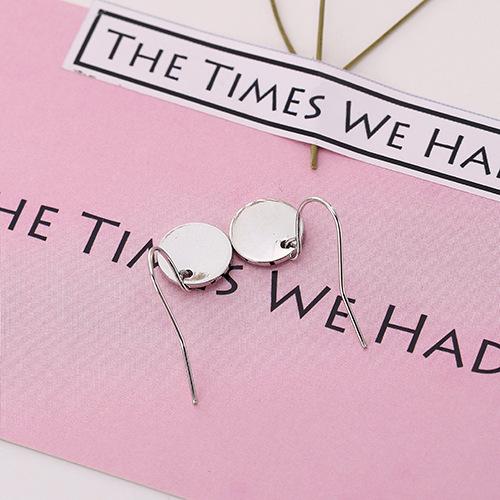 E799 Минималистичные геометрические металлические мини маленькие круглые серьги серьги серьги женские серебряный