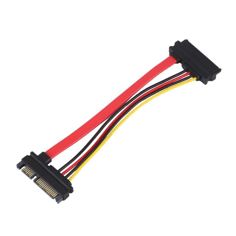 High Speed SATA 22Pin Male to Female Extension Cable 7+15Pin SATA Data Power Combo Cable for Desktop PC Hard Drive SSD HDD