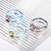 Retro Vintage Girls Acrylic Jelly Color Cool Transparent Resin Rings Fashion Jewelry Finger Ring