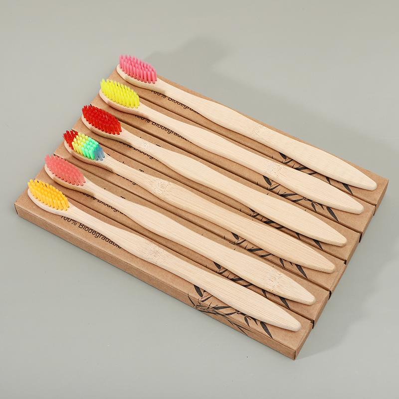 Biodegradable Tooth Brush Natural Bamboo Toothbrush Soft