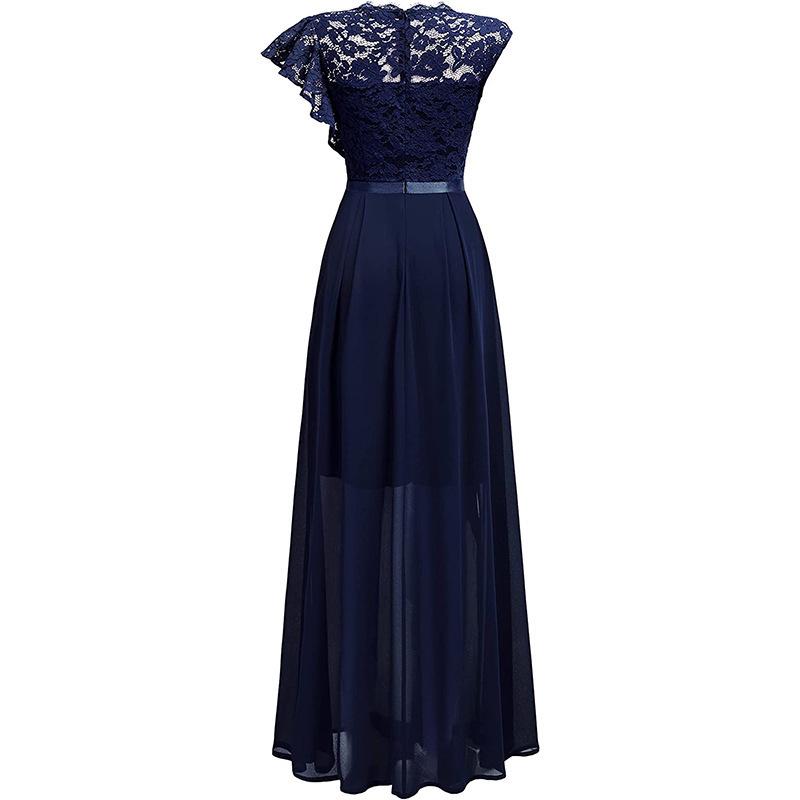 European & American Hot-Selling Lace Evening Dress, High Waist Long Skirt