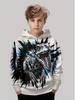 Boys' Hoodies Dinosaur 3d Print Autumn Long Sleeve Tops Pullover Baby Boy Clothes Sweatshirt Outdoor Causal Children's Clothing