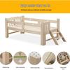 Solid Wood Children's Bed with Safety Railings