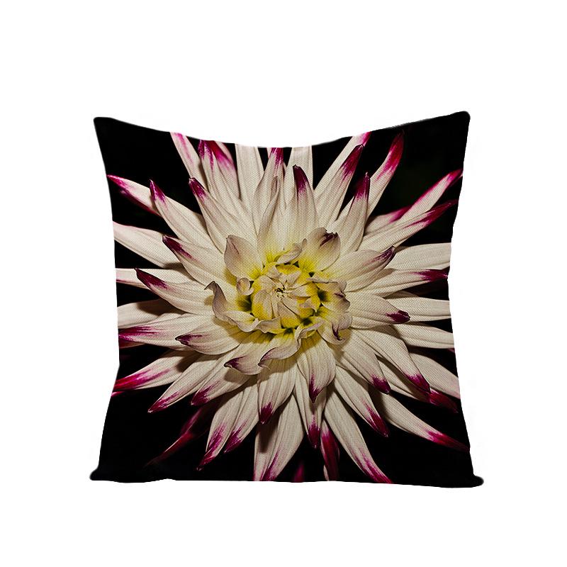 Modern Simple 3D Flower Polyester Pillow Cover for Home New Chinese Style Pillow Sofa Car Cushion Cover