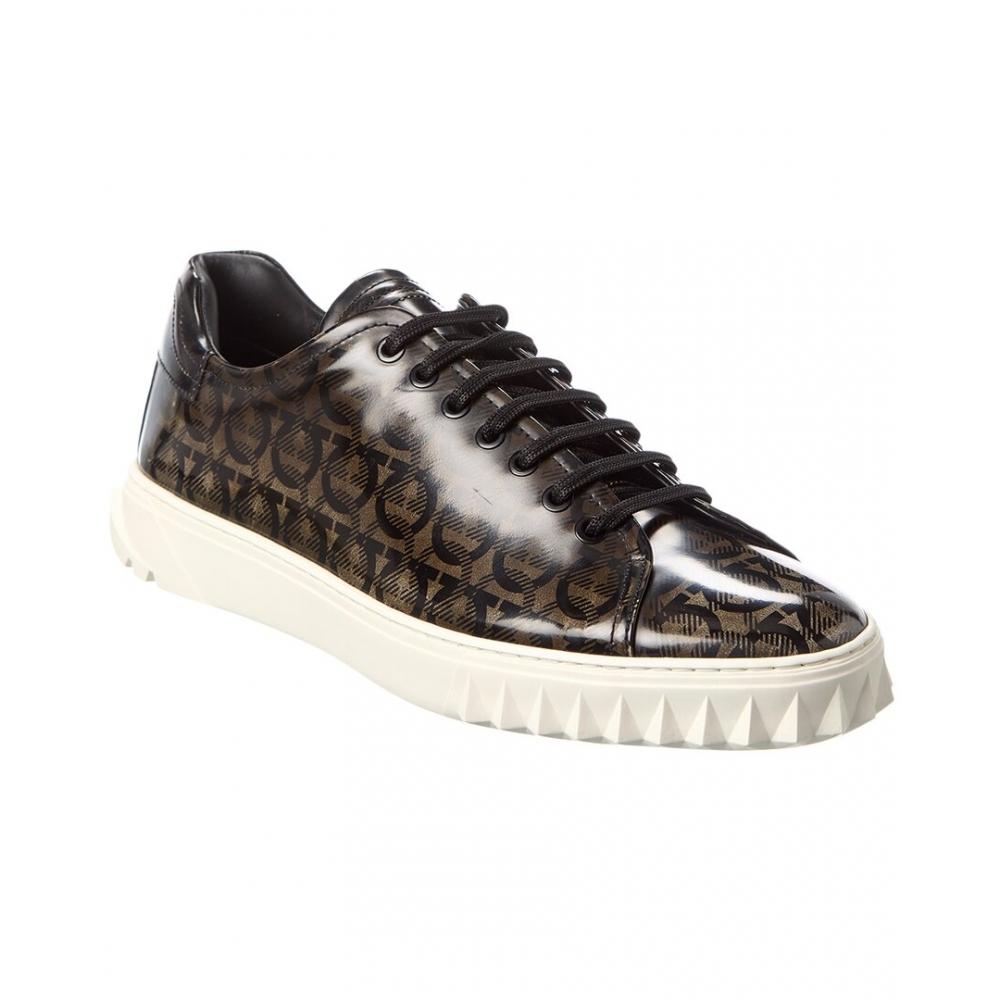 Salvatore Ferragamo Ferragamo Cube Leather Sneaker Grey