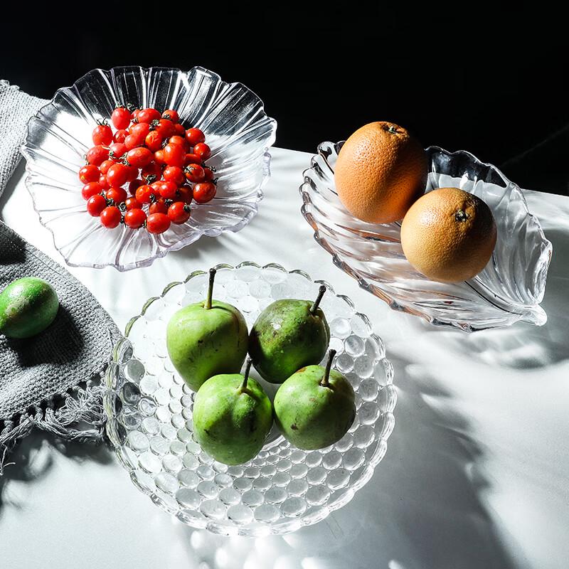 Piatto da Frutta e Snack in Vetro di Cristallo Stile Europeo