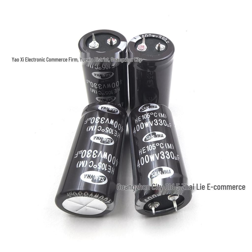 Sanwa Electrolytic Capacitor 400V 330uF Aluminum Plug-in 25×50mm for Power Amplifier