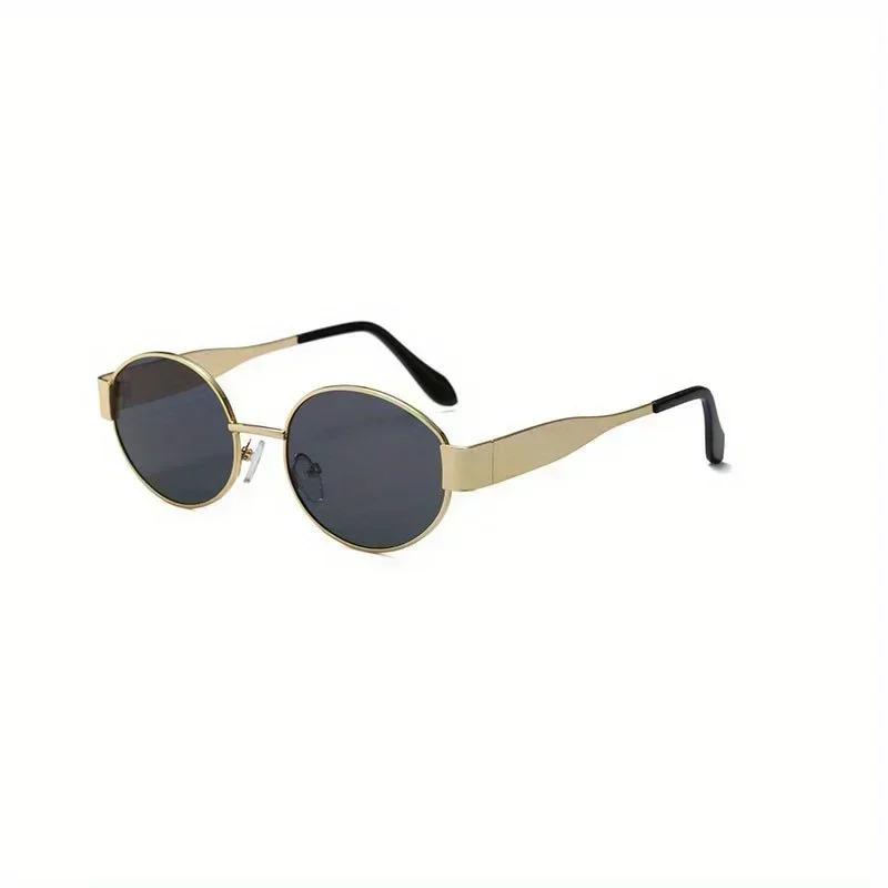 Ovale Zonnebrillen voor Dames Heren Trendy Metalen Frame Zonnebrillen Klassieke Tinten
