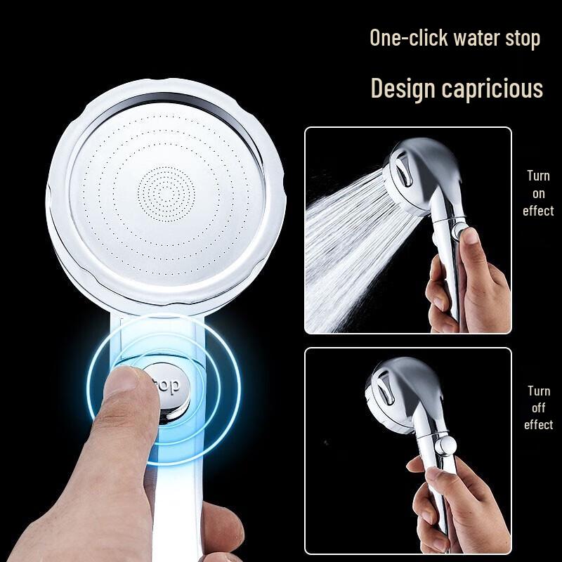 Gureide High-Pressure Handheld Shower Head with 3-Mode Adjustment