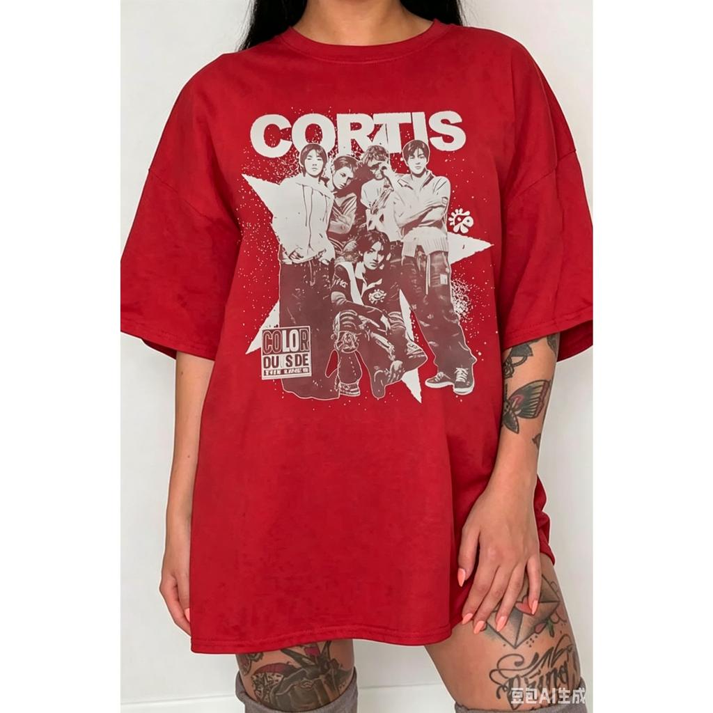Cortis Graphic T-Shirt Men Women Kpop Merch Tee Oversized Streetwear Y2k Round Neck Short Sleeves Harajuku High Quality Female Male Clothing