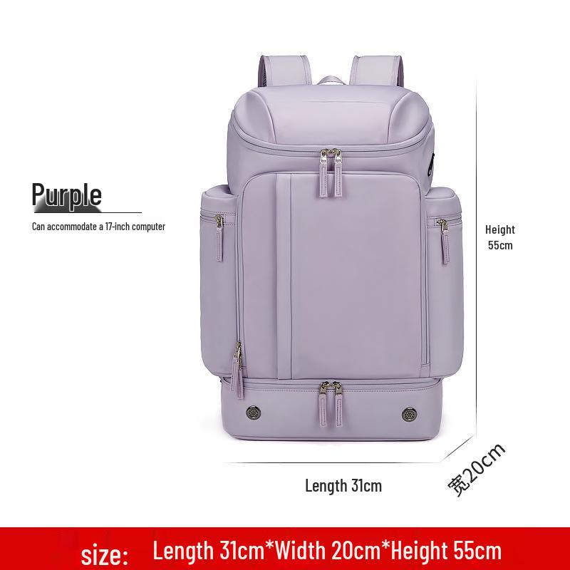 Men’s Large Capacity Sports Travel Backpack: Lightweight, Wet/Dry Separation, Business Trip & School Computer Bag