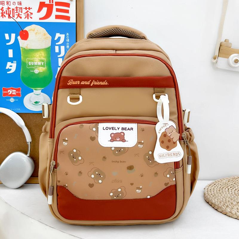 Schoolbag: Elementary school backpack, cartoon lightweight back-support backpack for grades 1 and 2, backpack for boys and girls