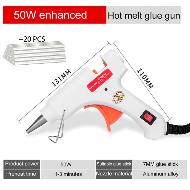 50/70W Hot Melt Glue Gun Power Stick Big Hand Tool Christmas Decorating Tools Glue Gun Stick 7MM