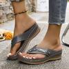 Fashion Summer Women Slippers Big Size Platform Wedges Sandals Non-Slip Open Toe Sandals Flip Flops Comfortable Beach Shoes Slides Women