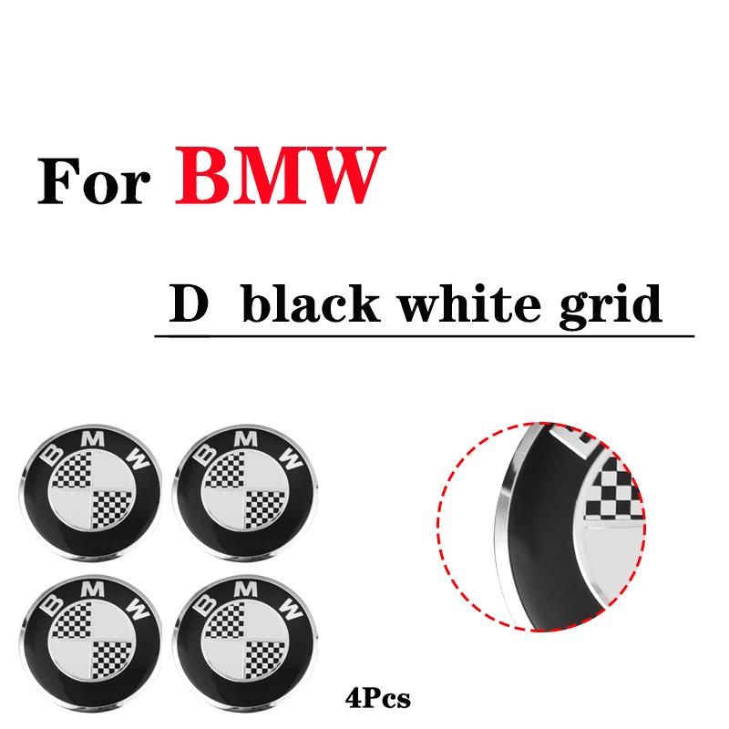 4PCS Car Styling Wheel Center Hub Caps Rim Cover Badge Emblem Sticker For BMW E46 E60 E90 E39 E87 E36 E92 E70 E91 X3 X5 X1 X2 ikol8