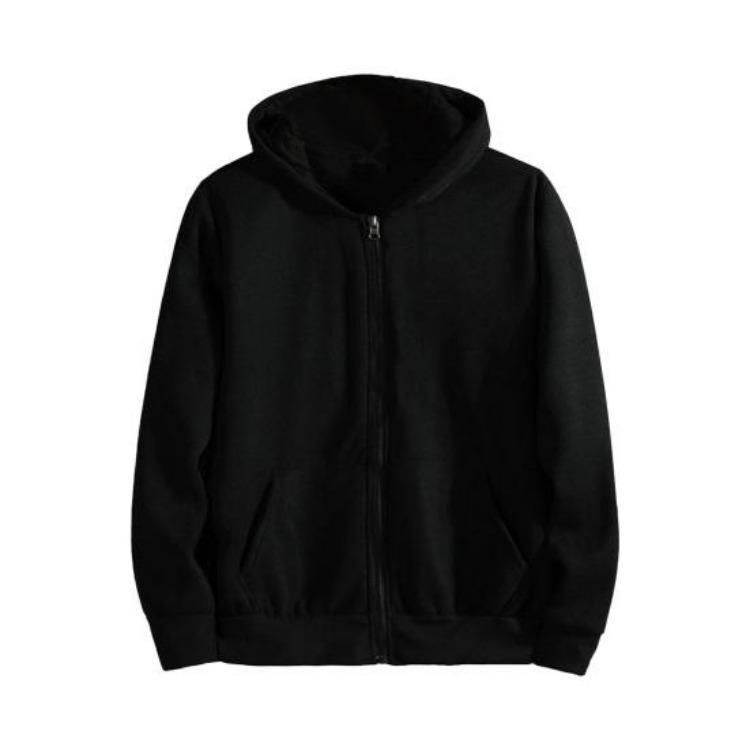 Men Winter Hooded Coat Thick Plush Zip Up Loose Fit Long Sleeve Elastic Cuff Solid Color Work Outdoor Sport Jacket with Pockets