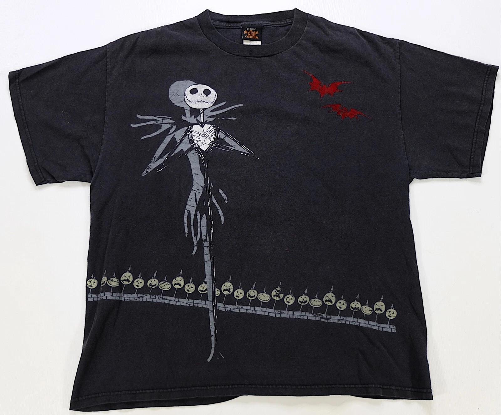 Rare VTG Tim Burton s The Nightmare Before Christmas Movie Film T Shirt 2000s L S