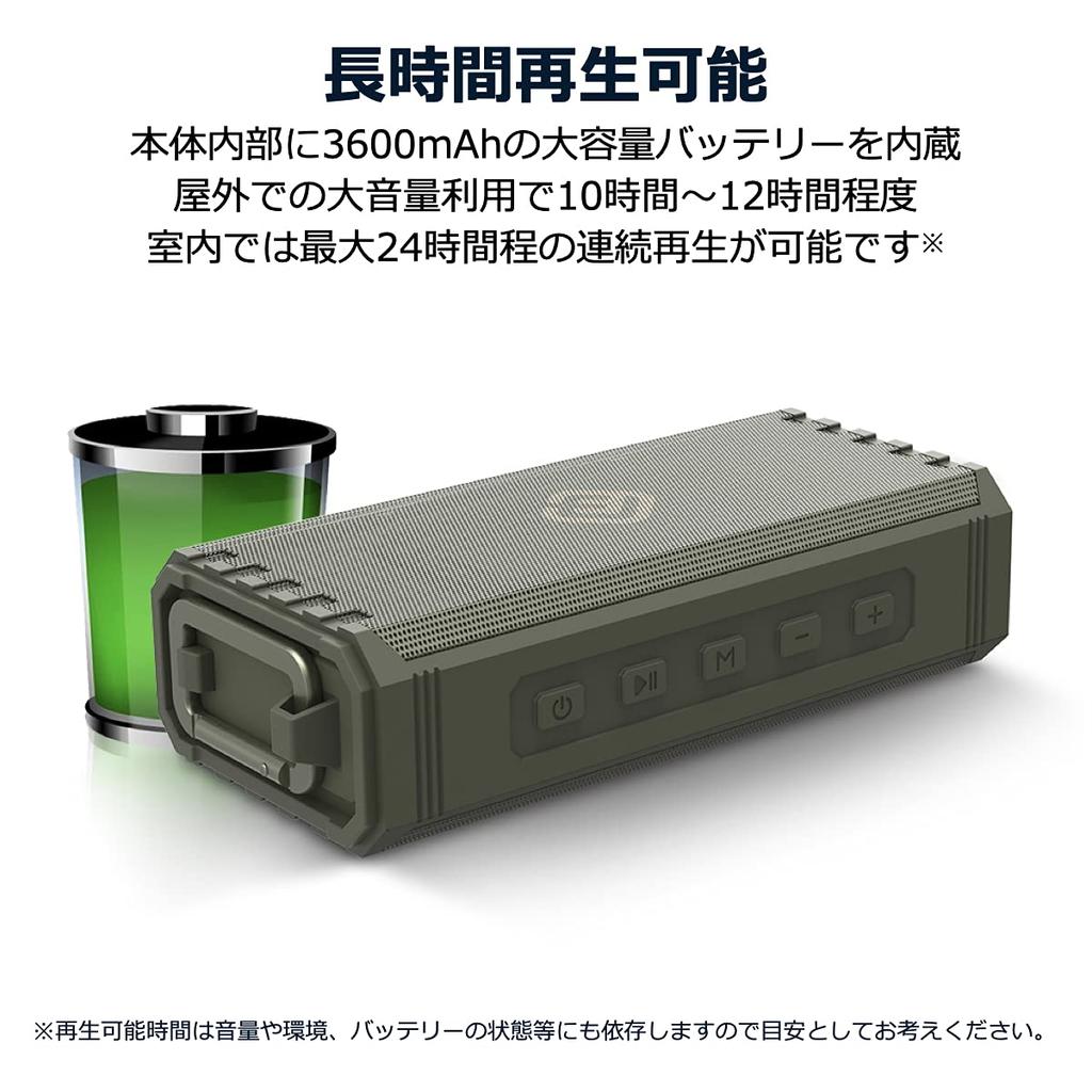 40s Bluetooth Speaker Waterproof IPX7 Dustproof Heavy Bass Small Stereo Loud Wireless Long Time Outdoor SD Random Playback Portable Smartphone Outdoor