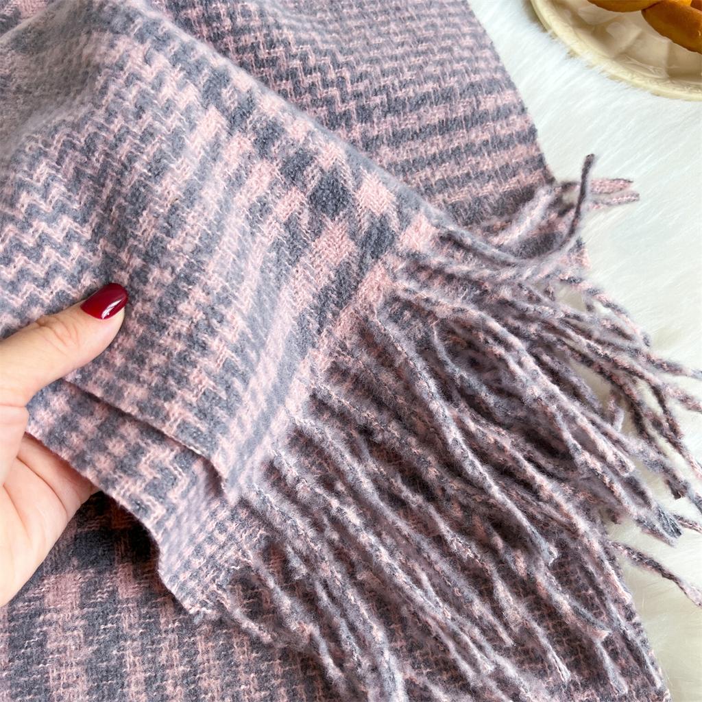 Warm Shawl Women Scarf Luxury Cashmere Winter Blanket Wraps Casual Plaid Print Pashmina Bufanda Travel Poncho Stoles Echarpe