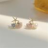 Chic Starfish Earrings Stud Featuring Zircon And Imitation Pearls Alloy Jewelry Gift Ocean Theme Ear Accessories