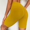 Shorts de ioga sem costura, push up, amplificação, feminino, leggings de ginástica, cintura alta, biker, treino, fitness