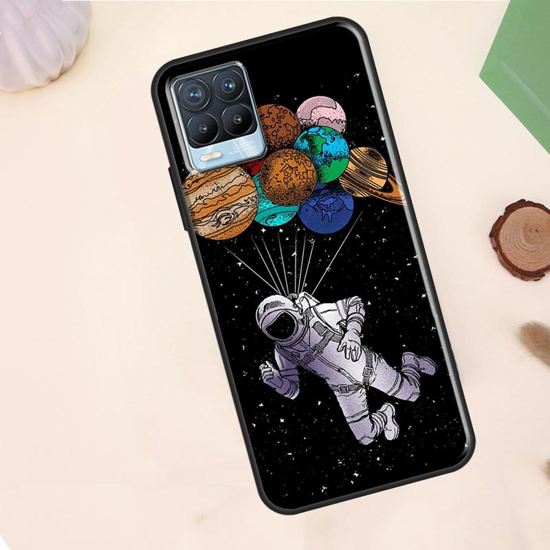 Astronaut Stars Space Planets Case For Realme C63 C61 C65 C67 C75 C55 C51 C53 C35 C71 11 12 13 14 15 Pro Plus GT6 GT7 Pro