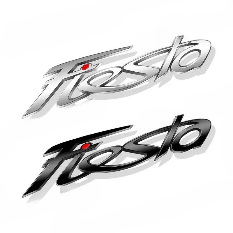 Logo Lettere Fiesta in Metallo Cromato 3D Styling Auto Parafango Laterale Cofano Posteriore Adesivo Decalcomania Distintivo Per Fiesta Emblema MK3 MK4 MK5 Accessori