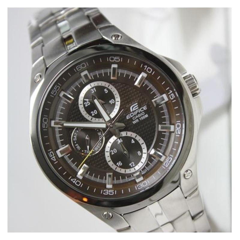 Casio EDIFICE Series Classic Fashion Black IP Frame Watch Quartz Movement Stainless Steel Strap Japanese and Korean Watch Men's Watch EF-326D-5AV